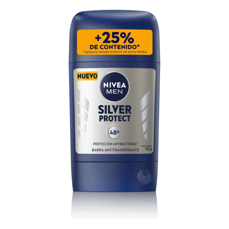 DEO NIVEA BARRA MEN SILVER PROT X1