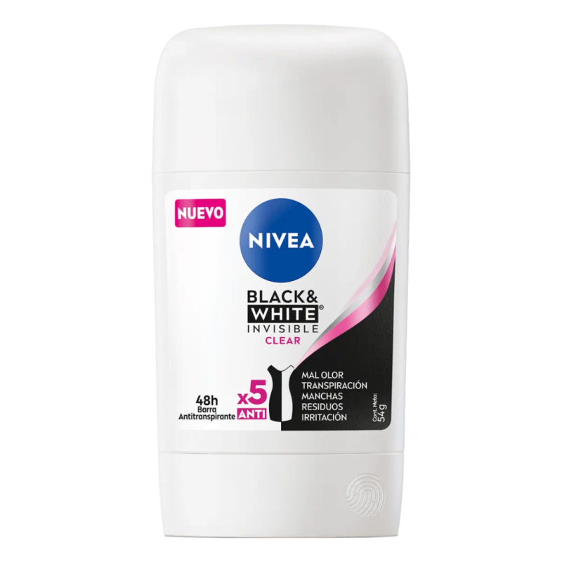 DEO NIVEA BARRA MUJER CLEAR BYW X1