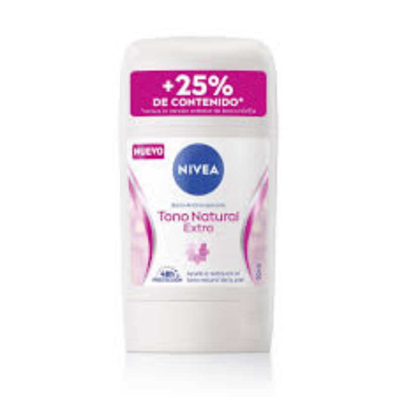 DEO NIVEA BARRA MUJER TONO NAT EXTRA X1