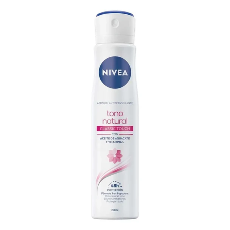 DEO NIVEA SPRAY MUJER TONO NATU CLAS X1