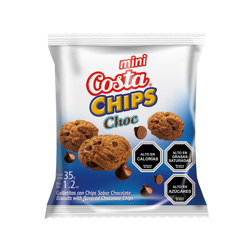 GALL MINI COSTA CHIPS CHOCOLATE 30X35GR - Imagen 3