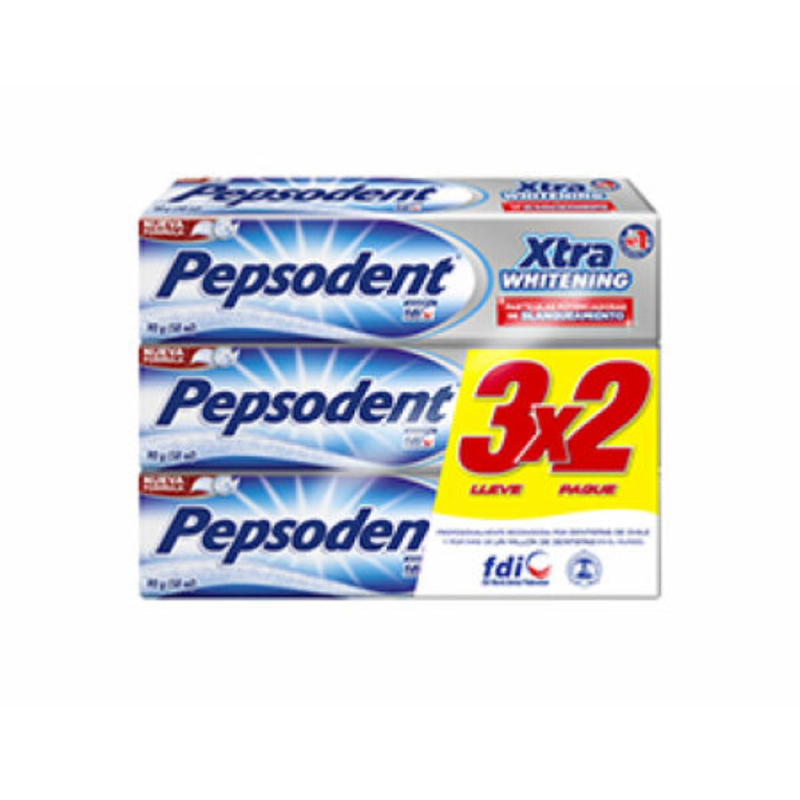 PEPSODENT PACKX3 WHITE 90GR X1