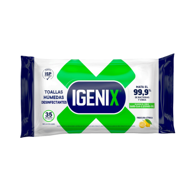 TOALLAS DESINFECTANTES IGENIX RECARGA 35UNID X12