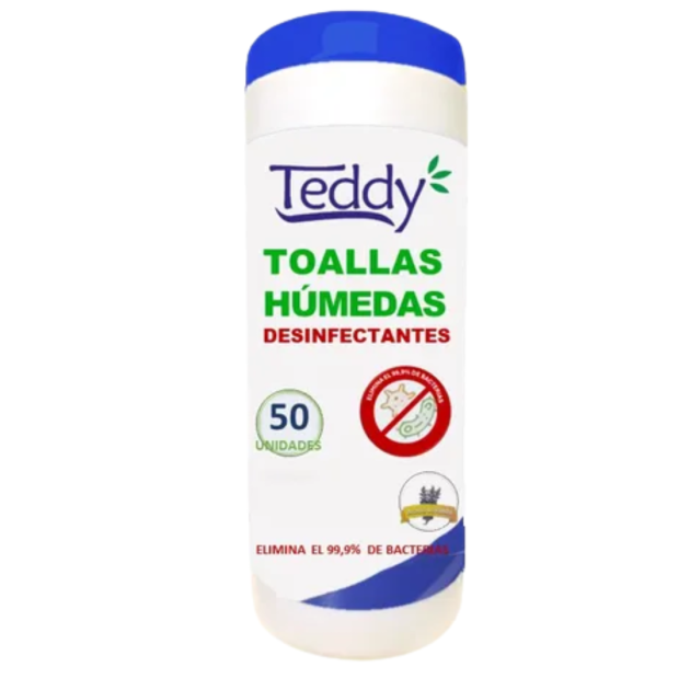 TOALLA DESINFEC TEDDY TARRO 50UNDX12