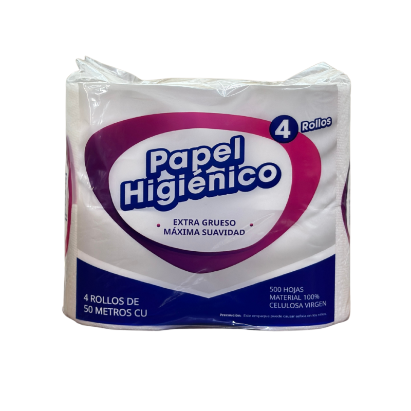 PAPEL HIGIENICO 50 MTSX4 (12 PQT DE 4)