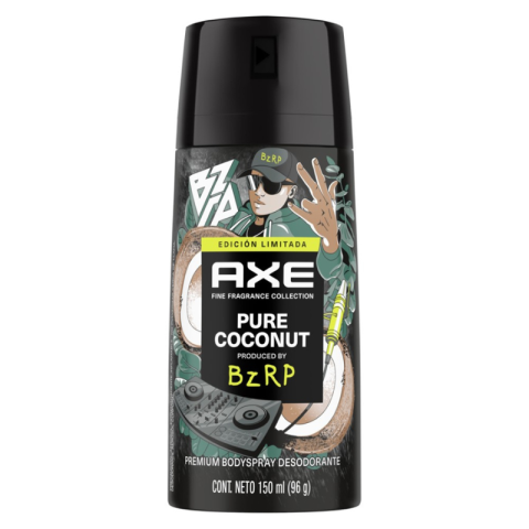 Desodorante Axe Spray Blue Coconut Bizarrap 150 ml