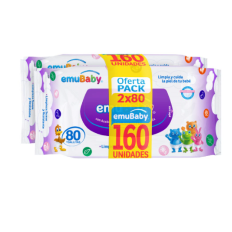 Toalla Húmeda Emu sin Tapa 80 unidades