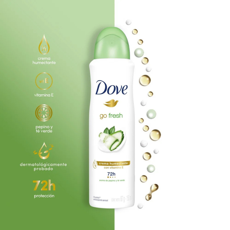 DEO DOVE SPRAY MUJER FRESH PEPI 150ML X1 - Imagen 3